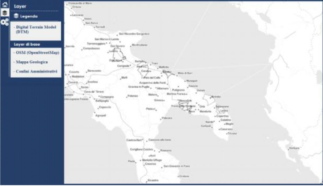 Interfaccia WebGIS.