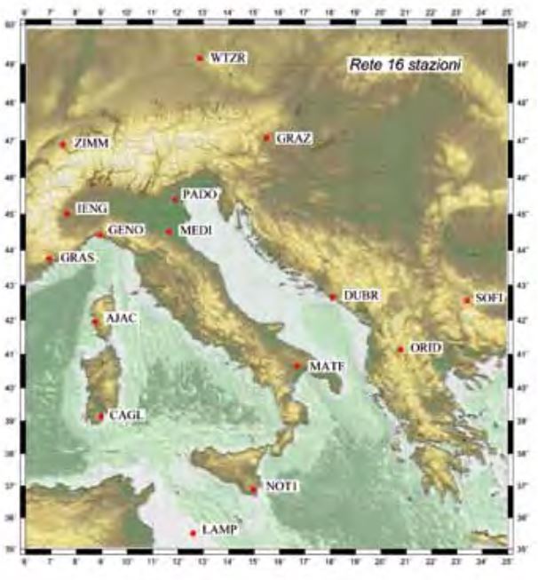 Mappa delle 16 stazioni.